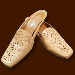 Franco Sarto Beige Mules